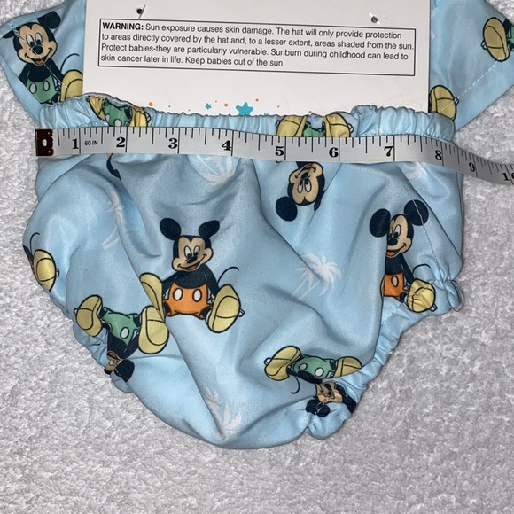 NWT Disney baby sun hat & swim diaper 2 pc set Mickey Mouse 50 upf 12m - Picture 5 of 9